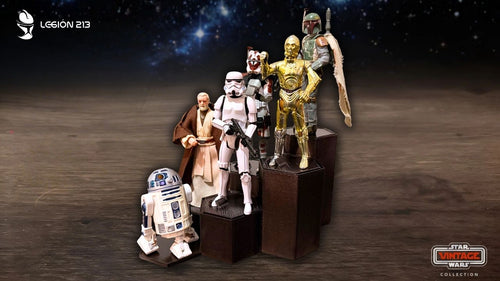 Expositor Escalonado Hexagonal para Figuras Vintage Collection - Edición Black