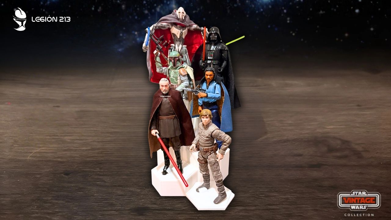 Expositor escalonado Hexagonal para Figuras Vintage Collection - Edición Blanco