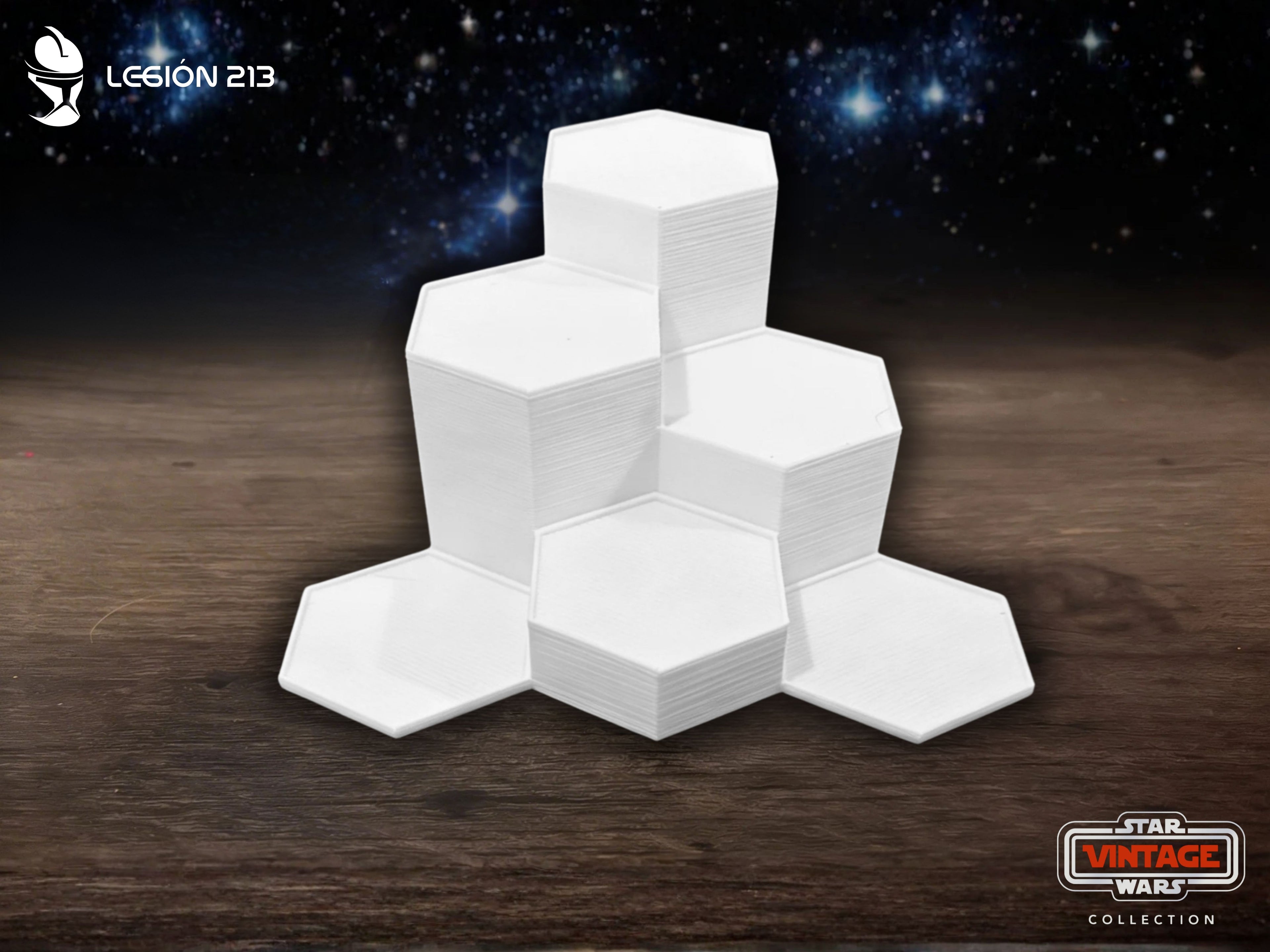 Expositor Modular Hexagonal para Figuras Vintage Collection - Edición Premium