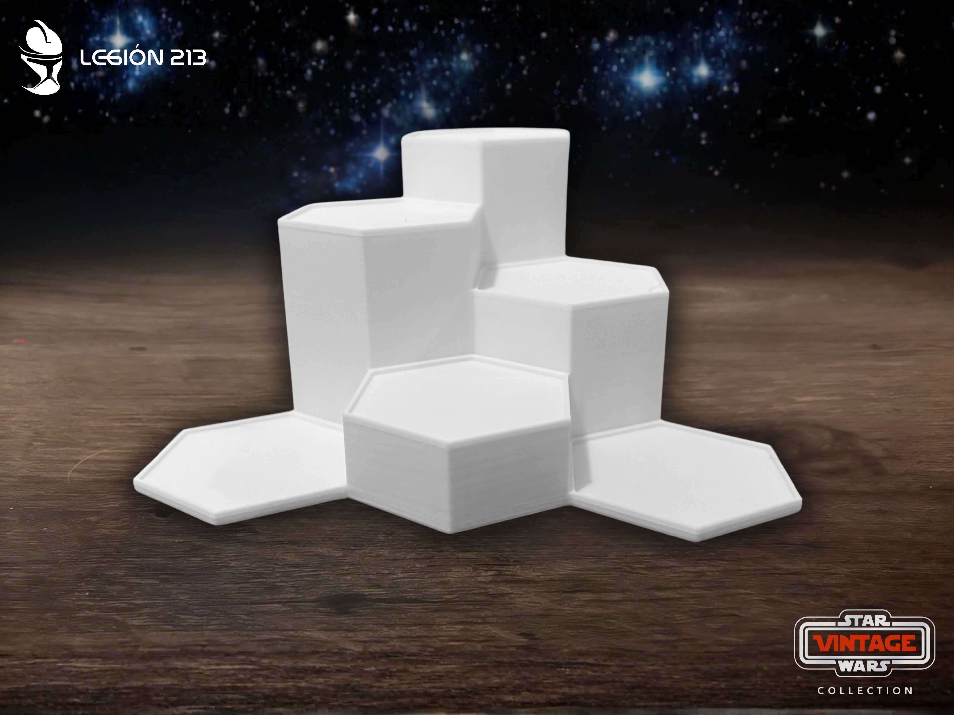 Expositor Modular Hexagonal para Figuras Vintage Collection - Edición Premium