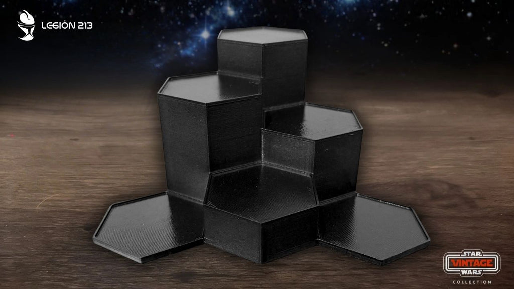 Expositor Modular Hexagonal para Figuras Vintage Collection - Edición Black