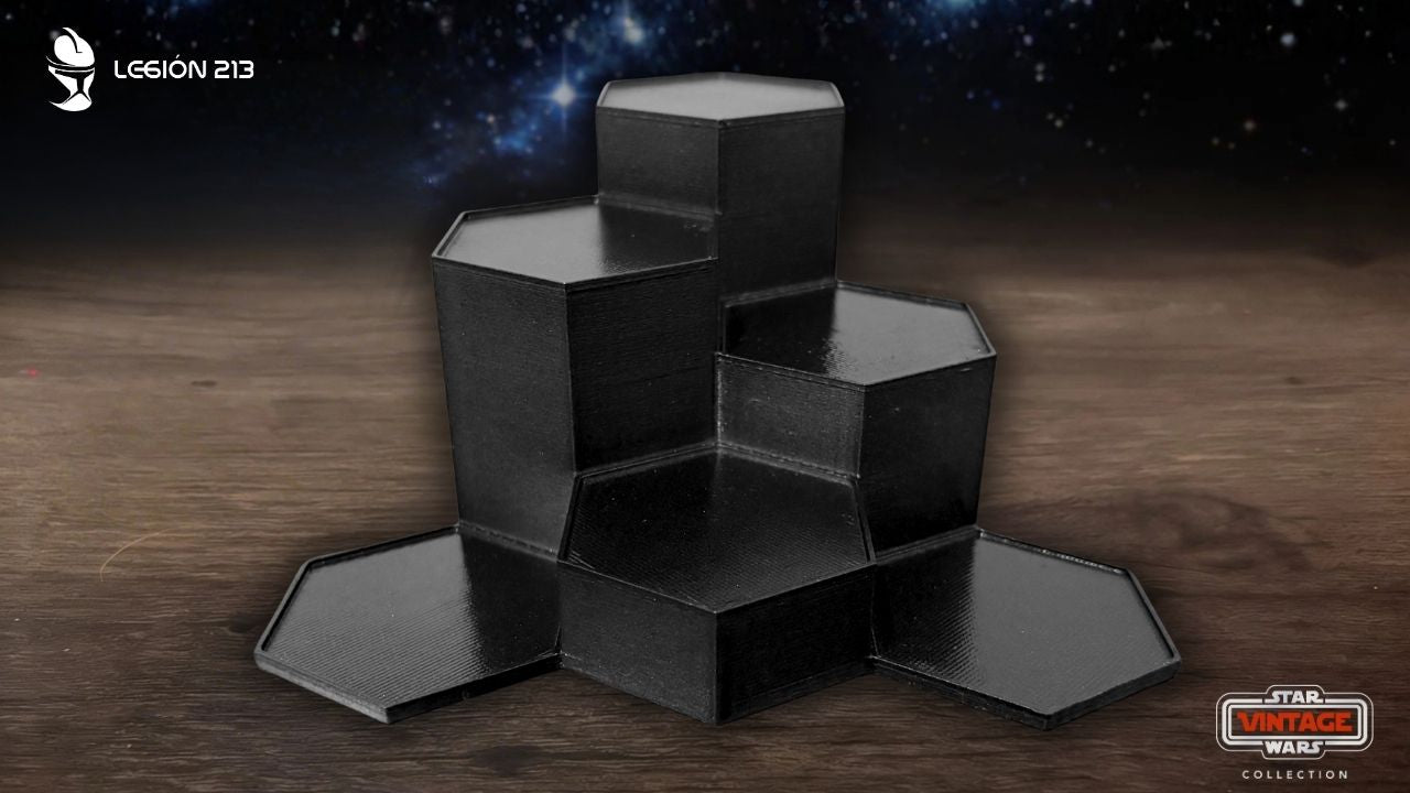 Expositor Modular Hexagonal para Figuras Vintage Collection - Edición Black