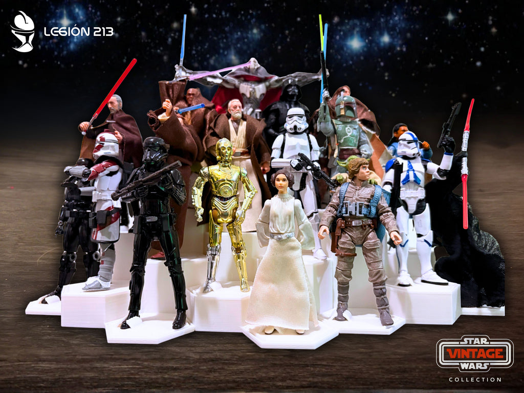 Expositor Modular Hexagonal para Figuras Vintage Collection - Edición Premium