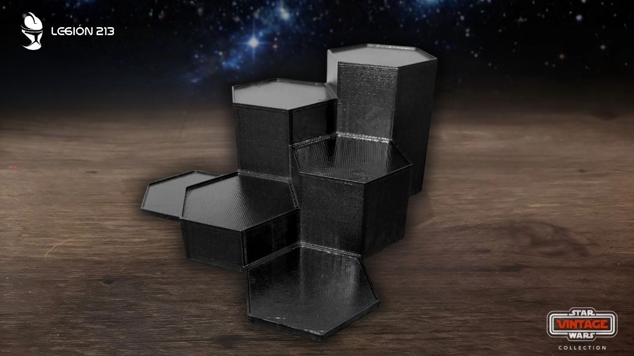Expositor Modular Hexagonal para Figuras Vintage Collection - Edición Black