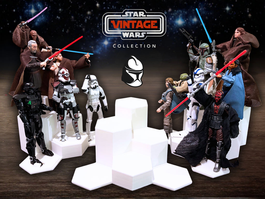 Expositor Modular Hexagonal para Figuras Vintage Collection - Edición Premium